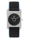 adidas Un Ceas Dama 42.5mm Baterie Cu Curea Textilă Negru/Argintiu