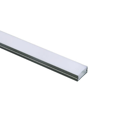 Aca Norm External LED Strip Aluminum Profile with Opal Cover 200cm