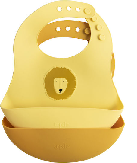 Trixie Mr Lion Waterproof Лигавник Силикон с бутон & Джоб Жълта за 6 за електронен магазин в категорията "Гризалки и облекчение при изрязване на зъби" 2бр