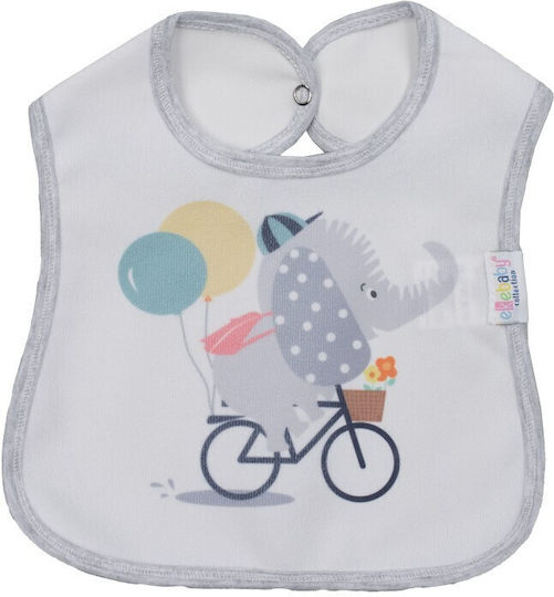 Kamtex Baby Αδιάβροχη Ποδιά Υφασμάτινη με Κουμπί Elephant