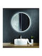 Bronze Art 60Ν9-60-60 Oglindă de Baie Rotundă Lumini LED Atingere 60x60cm