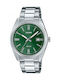 Casio Мъжки Часовник 43mm На Батерия със Сребърна Метална Гривна