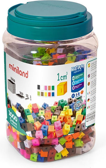 Miniland Χρωματιστοί Κύβοι Δραστηριοτήτων Educational Game Knowledge for 2-4 Years Old