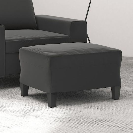 Stoff Fußhocker Dunkelgrau 60x50x41cm