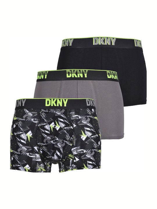 DKNY Herren Boxershorts Schwarz 3Packung