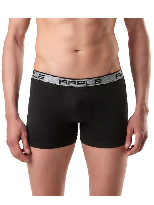 Apple Boxer Herren Boxershorts Schwarz 1Packung