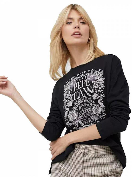 Pepe Jeans Lulu Women's Blouse Long Sleeve Black