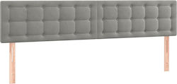 vidaXL Fabric Bed Headboard Gray 160x78cm