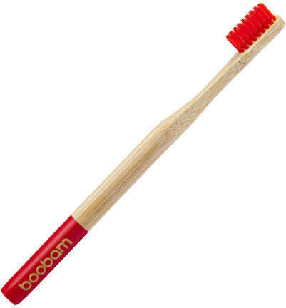 Boobam Brush Style Manual Toothbrush Medium Red 1pcs