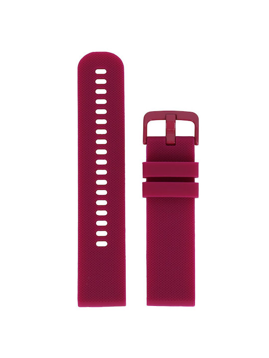 Diloy Straps Rubber Strap Burgundy 22mm