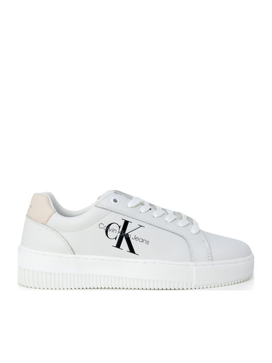 Calvin Klein Дамски Чънки Сникърси Бели