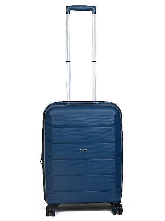Airtex Paris UMQV47 Cabin Hard Blue Travel Suitcase with 4 Wheels Height 55cm