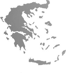 Auto Gs Car Map Stickers Greece 11 x 9cm in Silver Color 1pcs