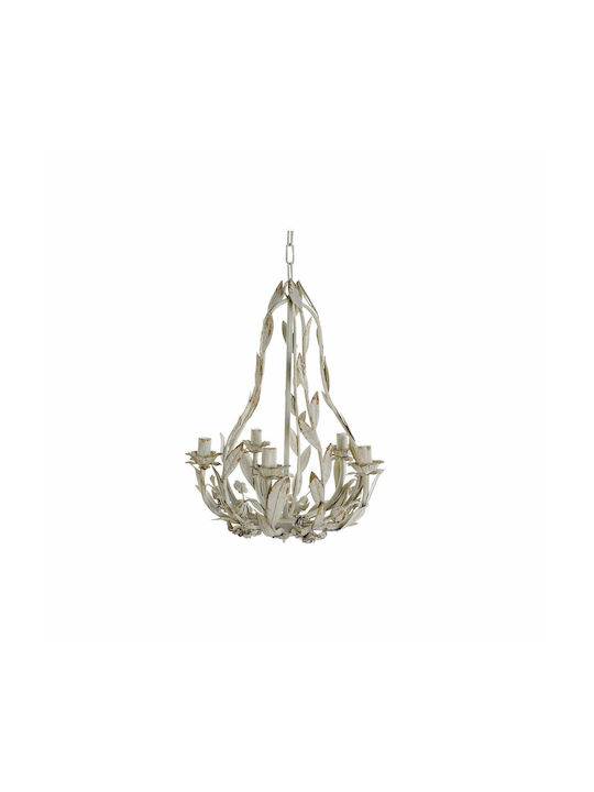 DKD Home Decor Chandelier 4xE27 White 153cm S3020673