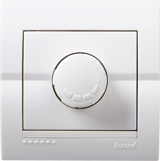 Lezard Deriy Recessed Dimmer Switch Without Frame Classic Rotary 250W in White Color