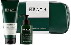 Heath Men's Moisturizing Cosmetic Set British Grooming Suitable for All Skin Types with After Shave / Shaving Foam / Toiletry Bag 250ml