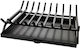 Metallic Fireplace Grate with Ashtray 838381 60x43cm