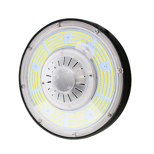 V-TAC Commercial Bell Light 100W Natural White 18500lm with Built-in LED Black Ø23.3cm