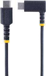 StarTech Angle (90°) USB 2.0 Cable USB-C male - USB-C male Μαύρο 0.15m (S55165075)