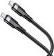 Borofone BU35 Exklusives Geflochtenes USB 2.0 Kabel USB-C männlich - USB-C 60W PD Schwarz 1,2m