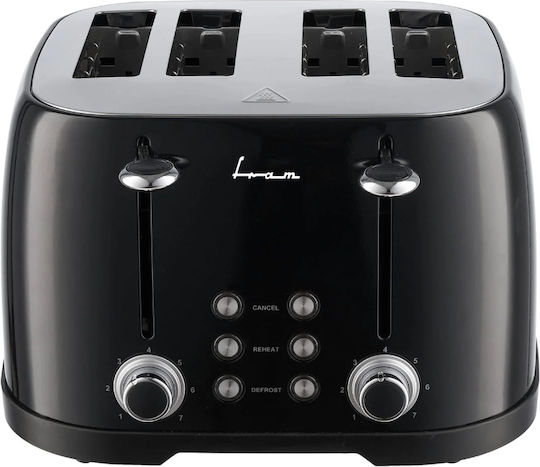 Fram Toaster 4 Slots 1600W Black