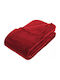 Atmosphera Velvet Semi-Double Blanket 180x230cm Red