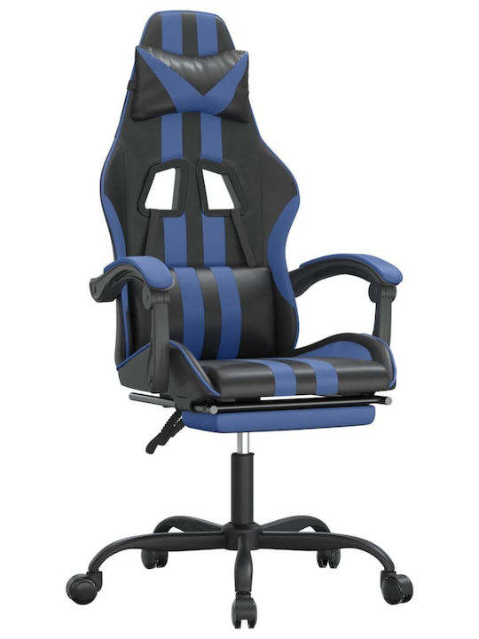 vidaXL 3143830 Artificial Leather Gaming Chair with Footrest Black / Blue