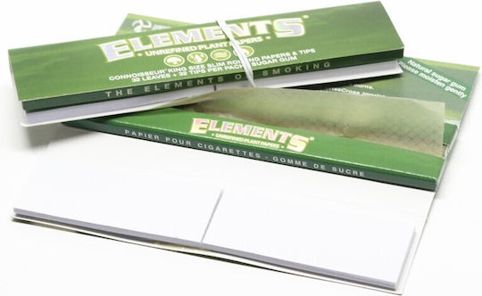 Elements Zigarettenpapier Schlank King Size mit Kegelspitzen 32 Blätter 1Stück