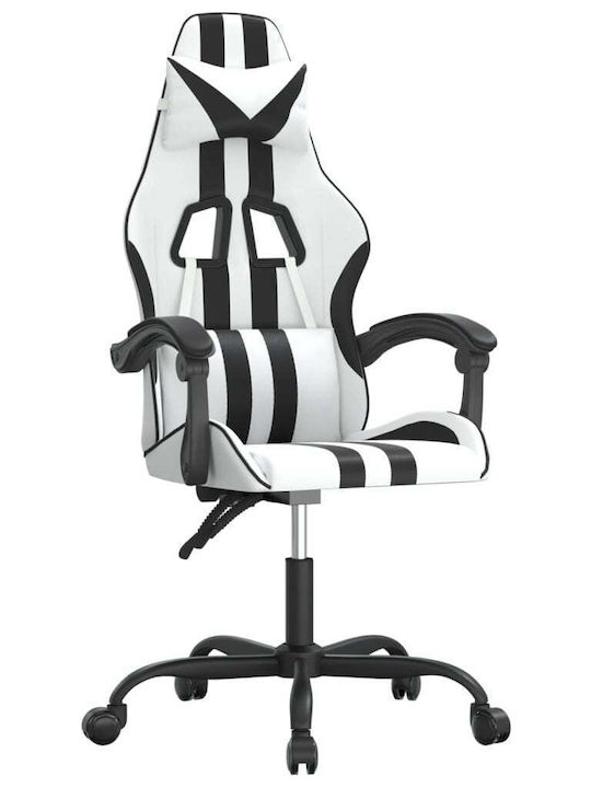 vidaXL 3143828 Καρέκλα Gaming Δερματίνης Λευκό/...