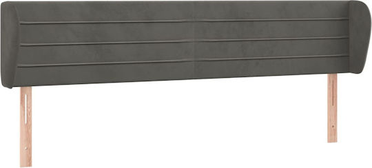 vidaXL Stoff Kopfstütze für Betten Dunkelgrau 163x88cm