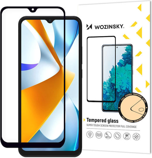Wozinsky 9H Adeziv complet Full Face Tempered Glass Negru (Poco C40)