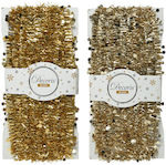 Garland with stars champagne + gold 3,8x500 cm 2 pcs.