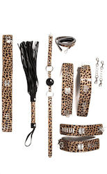 Comfort BDSM Kit Σετ Ερωτικών Αξεσουάρ Καφέ 5τμχ