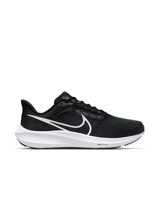 Nike Air Zoom Pegasus 39 4E Extra Wide Ανδρικά Αθλητικά Παπούτσια Running Black / Dark Smoke Grey / White