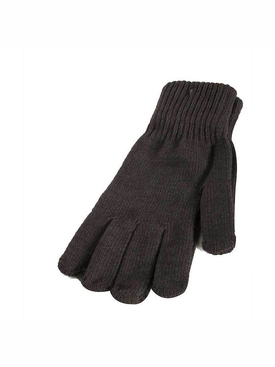 Unisex πλεκτά γάντια γκρι - 14115-gr
