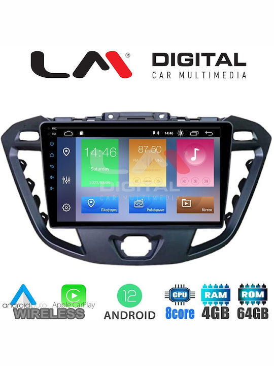 LM Digital Car Audio System for Ford Transit Custom / Tourneo Custom / Transit / Tourneo / Tourneo Courier / Courier 2013+ (Bluetooth/USB/WiFi/GPS/Apple-Carplay/Android-Auto) with Screen 9"