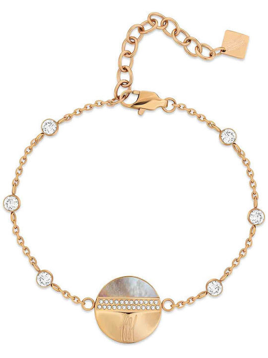 Cerruti Armband Fragancia mit Design mit Steinen aus Stahl Vergoldet