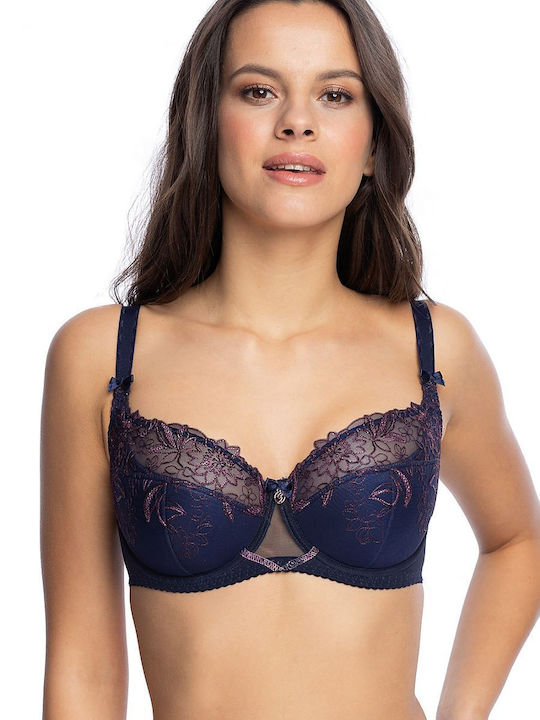 Gaia Luna Bra with Light Padding Underwire Navy Blue