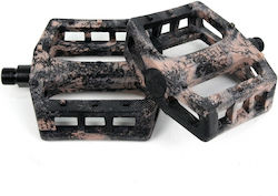 Demolition Trooper Flat Bicycle Pedals Black/Brown