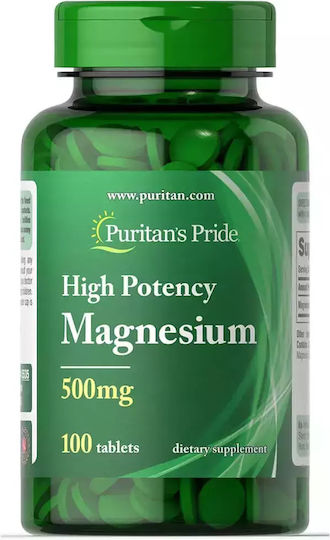 Puritan's Pride High Potency Magnesium 500mg 100 Registerkarten