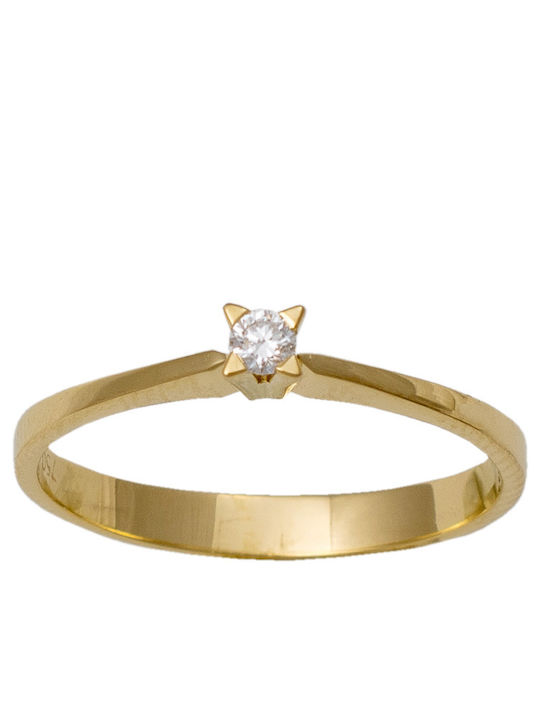 Diamond Jools Single Stone from Gold 18K with Diamond