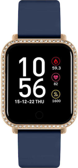 Reflex Active RA06-2102 Stainless Steel 36mm Smartwatch με Παλμογράφο (Navy Blue Stone)