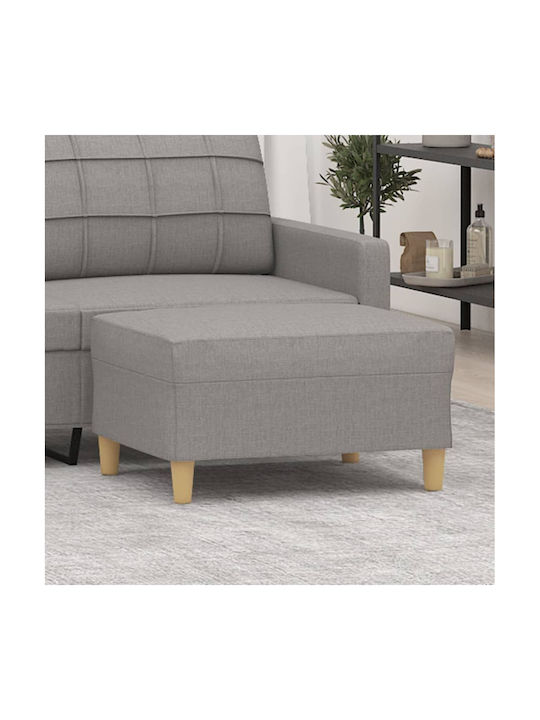 Stoff Fußhocker Hellgrau 70x55x41cm