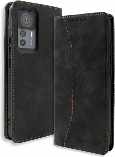 Book Synthetic Leather Black (Xiaomi 12T, Xiaomi 12T Pro)