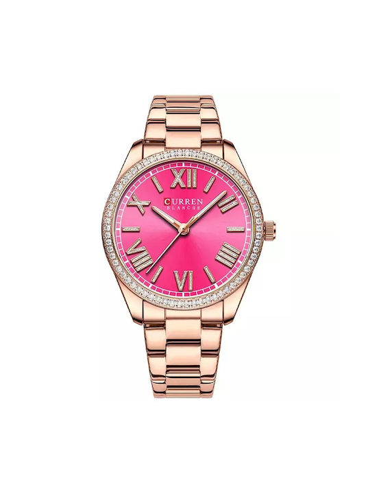 Curren Watch with Pink Gold Metal Bracelet