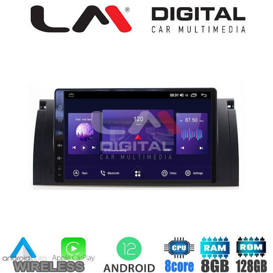 LM Digital Car Audio System for BMW X5 (E53) / Series 5 (E39) / Series 7 (E38) / X5 E38-E39-E59 1998-2005 (Bluetooth/USB/WiFi/GPS/Apple-Carplay/Android-Auto) with Touch Screen 8"
