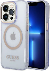 Guess Gold Outline Translucent Magsafe Back Cov...