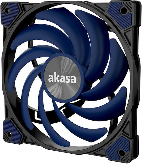 Akasa Alucia XS12 Case Fan 120mm (2000rpm / 41.59cfm) Χωρίς Led Φωτισμό και Σύνδεση 4-Pin PWM Photic Blue Edition