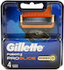 Gillette Fusion 5 Proglide Power Replacement Heads with 5 Blades & Lubricating Tape 4pcs