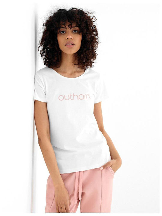 Outhorn Γυναικείο T-shirt Λευκό με Στάμπα